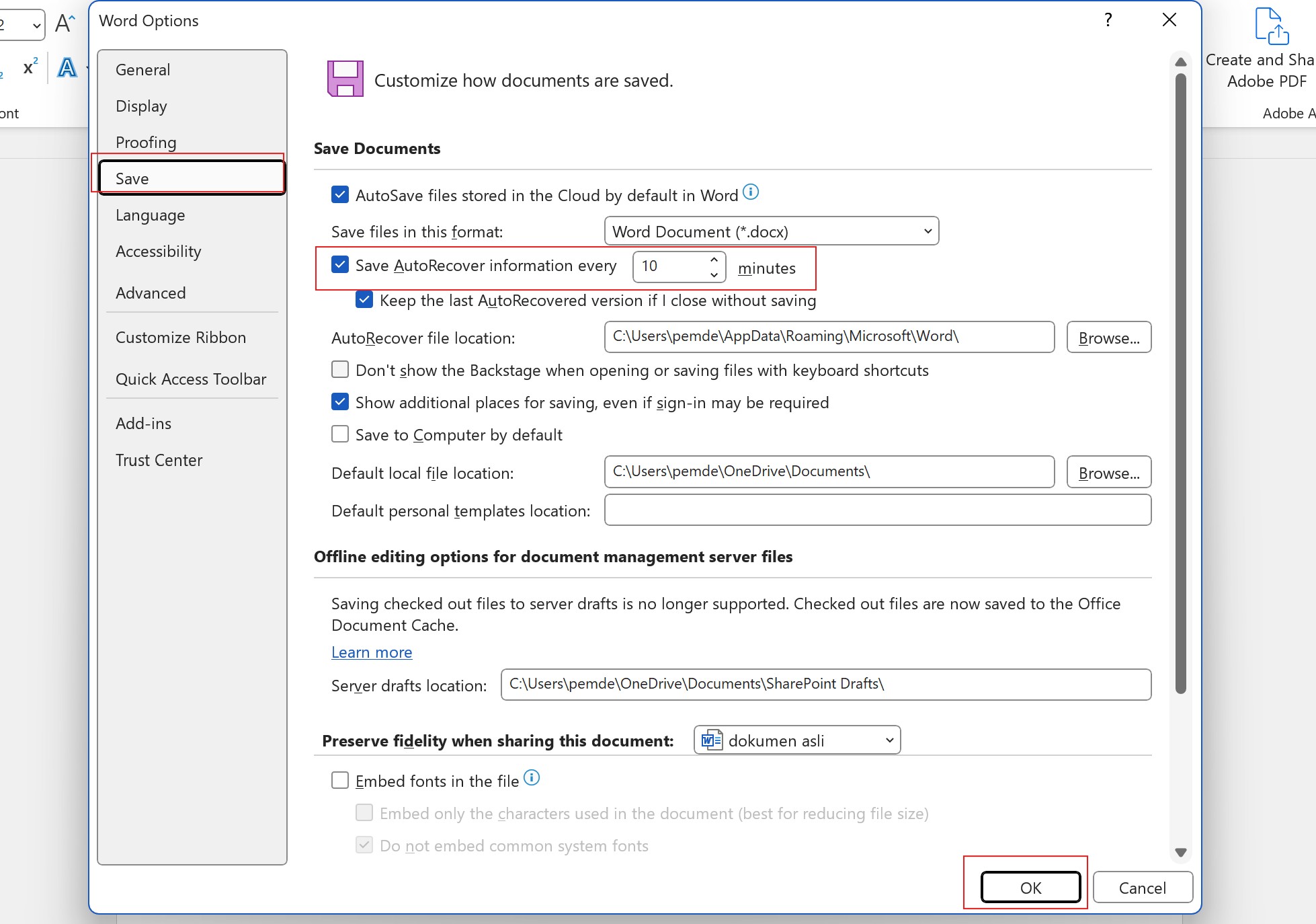 Cara Mengatur Waktu Penyimpanan Otomatis di Ms Word
