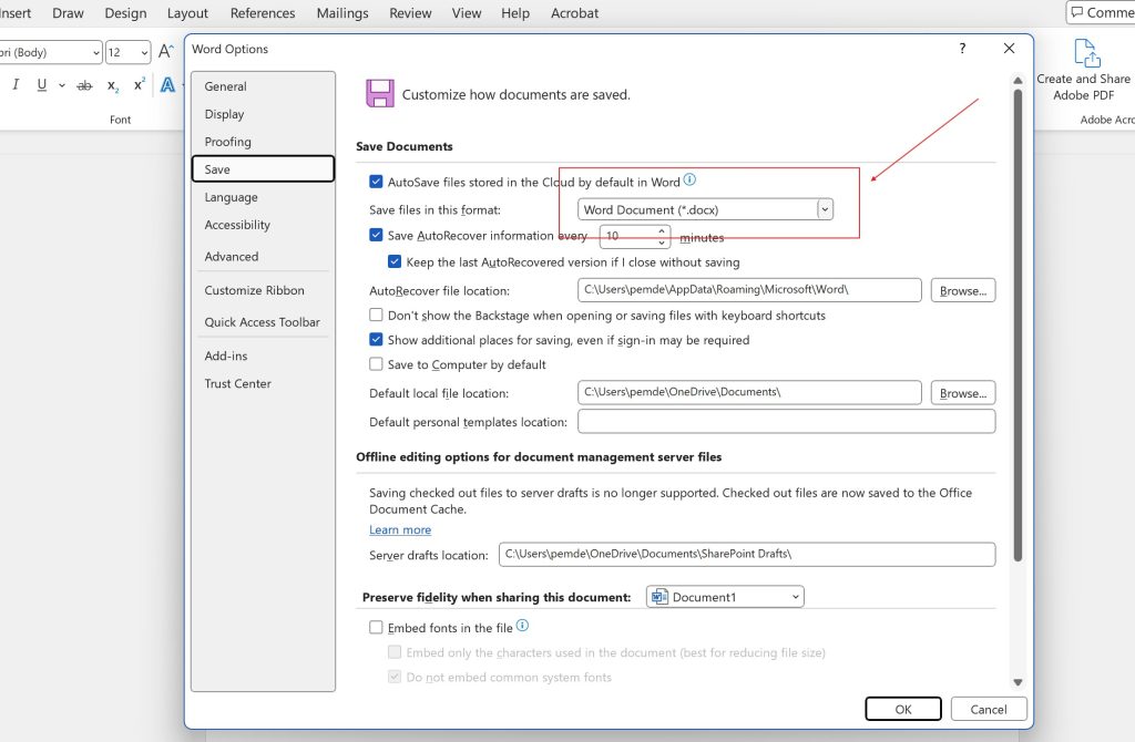 Cara Mengganti Format Penyimpanan File Secara Default Ms Word