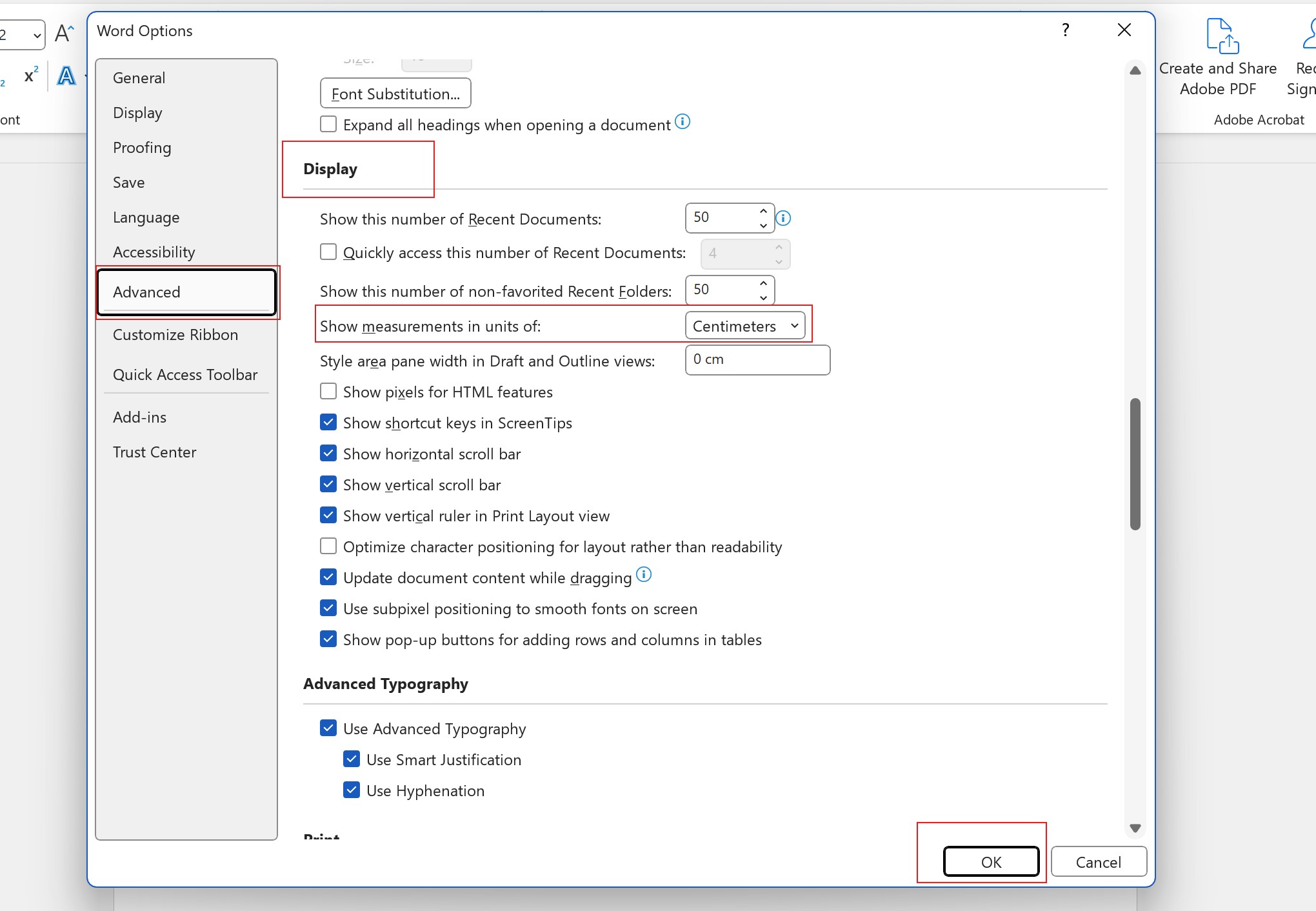 Cara Mengganti Satuan Ukuran Secara Default Ms Word Dari Inchi ke CM