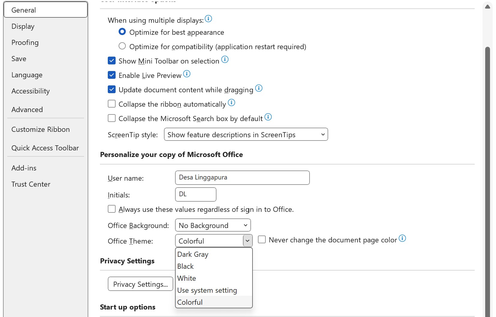 Cara Mengganti Warna Tampilan Microsoft Word