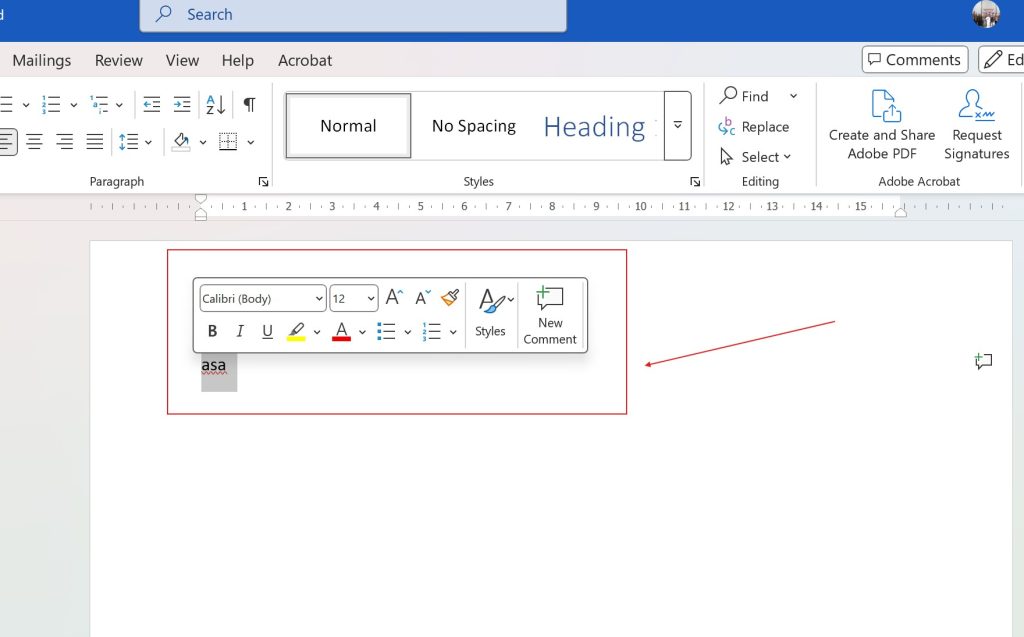 Cara Menonaktifkan mini toolbar ms word