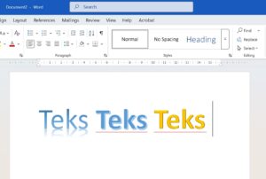 Cara Memberi Efek Bayangan, Sinar, dan Pantulan pada Teks Ms Word