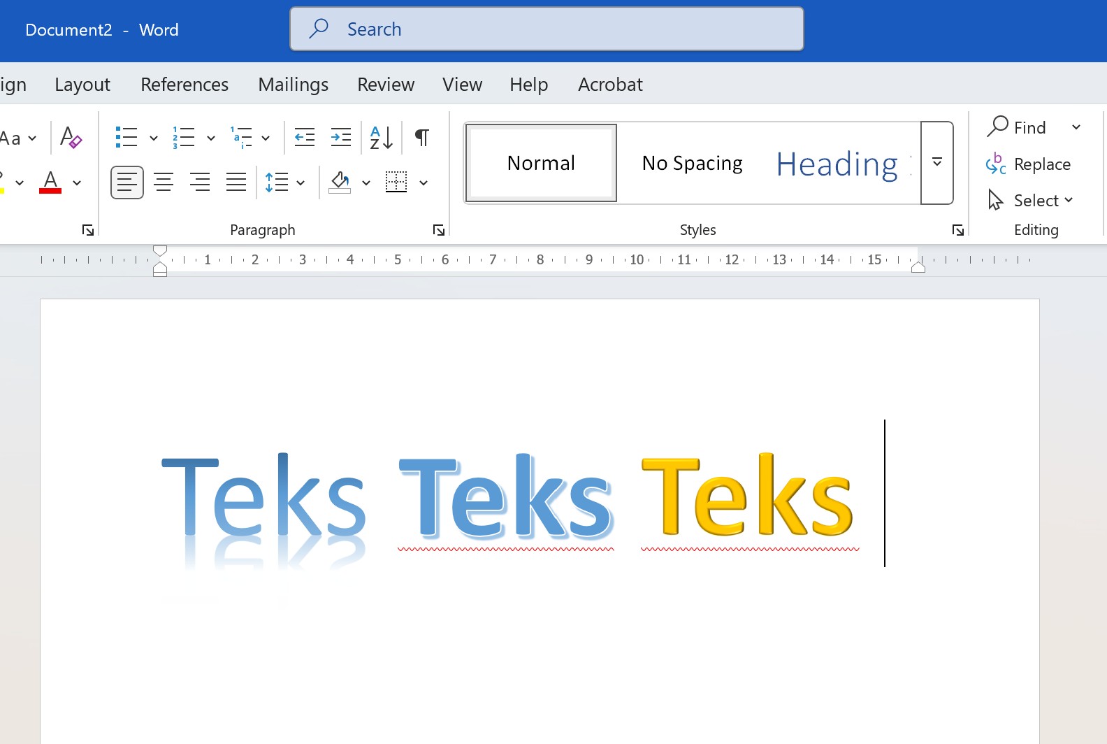 Cara Memberi Efek Bayangan, Sinar, dan Pantulan pada Teks Ms Word thumb