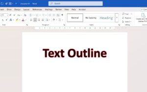 Cara Membuat Teks Efek Outline di Ms Word