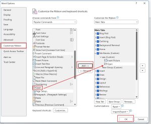 Cara Menambahkan Perintah Ribbon atau Grup Baru di Ms Word