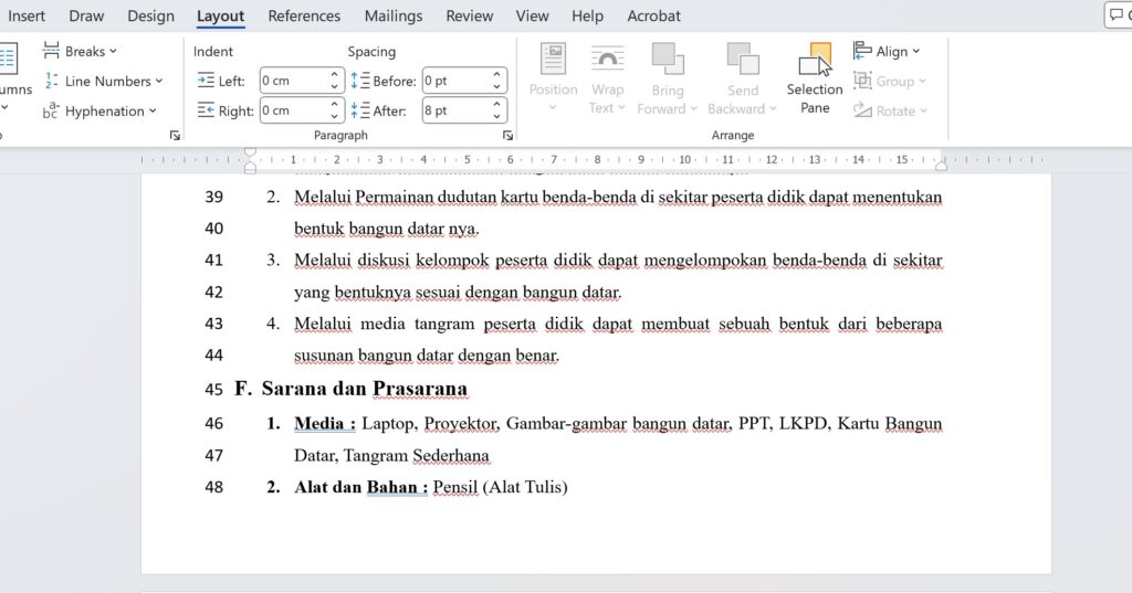 Cara Menampilkan Jumlah Baris pada Dokumen Ms Word