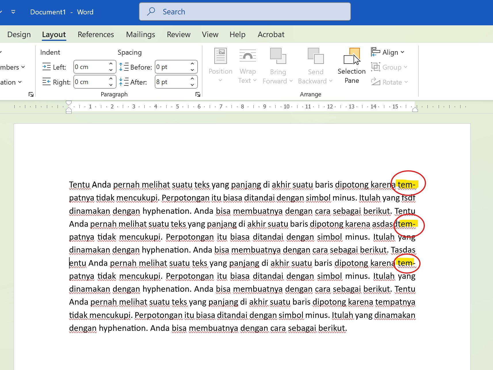 Cara Mengaktifkan Hyphenation