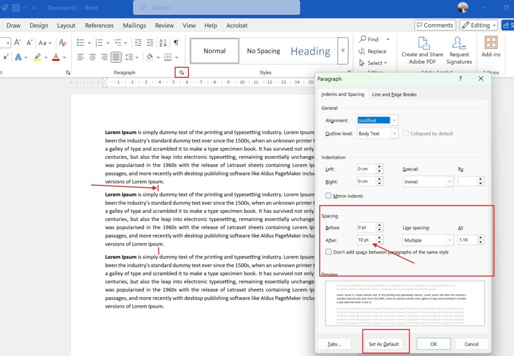 Cara Mengatur Jarak Spasi Antar Paragraf Ms Word