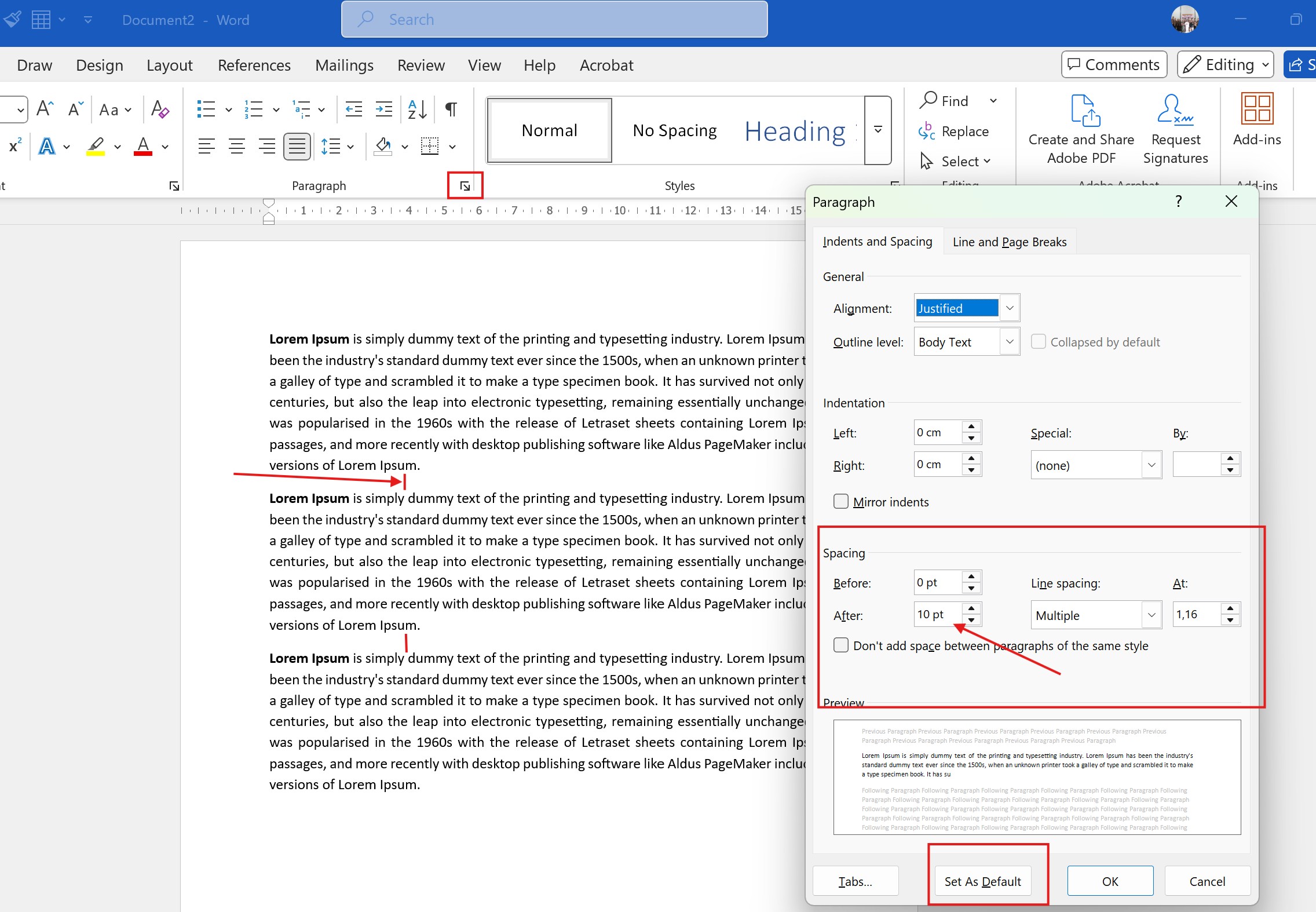 Cara Mengatur Jarak Spasi Antar Paragraf Ms Word