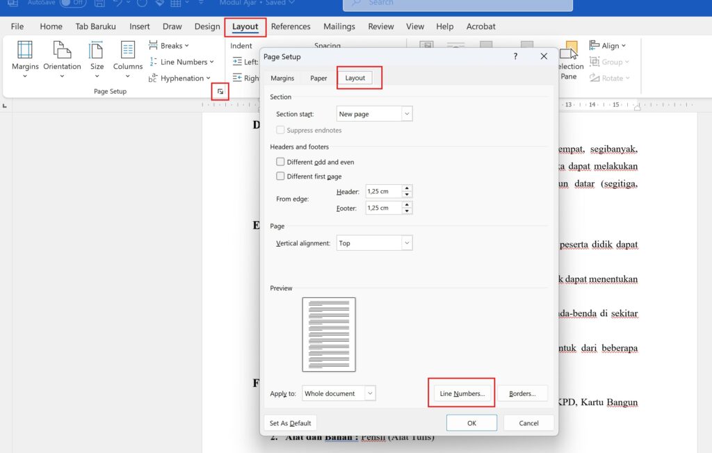 Cara Mengetahui Jumlah Baris pada Dokumen Ms Word
