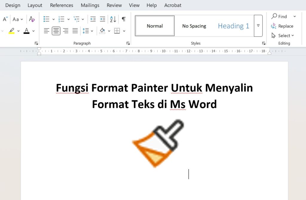 Fungsi Format Painter