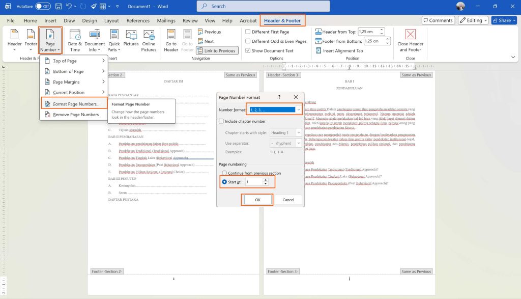 Format Page Number 2